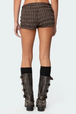 Plaid Scrunch Shorts