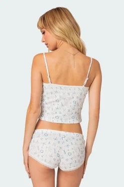 Playtime Printed Pointelle Tank Top