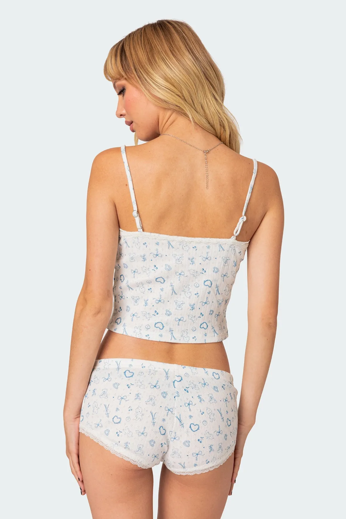 Playtime Printed Pointelle Tank Top