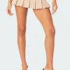Pleated Hem Mini Skort