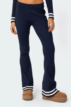 Pluto Ribbed Flared Pants