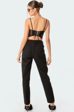 Pocketless Flame Jeans