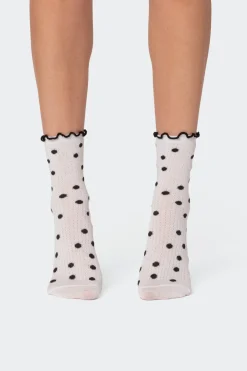 Polka Dot Frill Socks