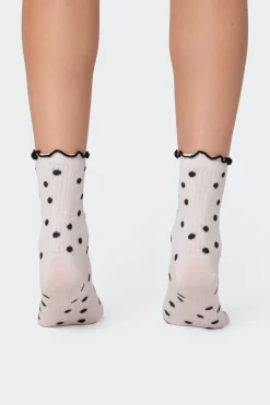 Polka Dot Frill Socks