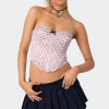 Polka Dot Satin Corset