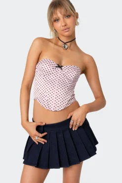 Polka Dot Satin Corset