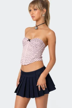 Polka Dot Satin Corset