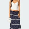 Polka Dot Tiered Maxi Skirt