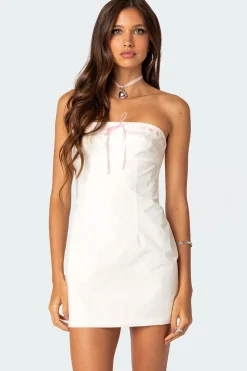 Poplin Bustier Mini Dress