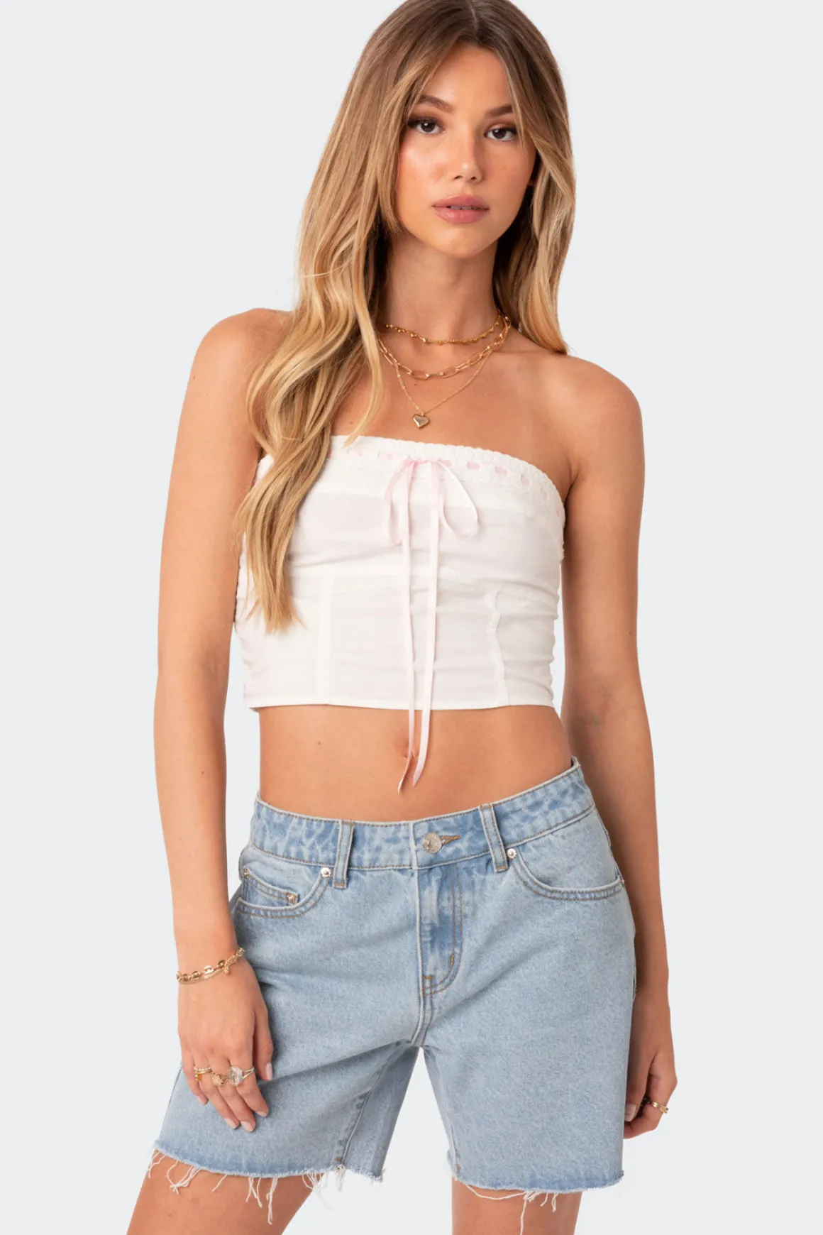 Poplin Bustier Top