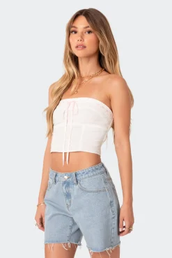 Poplin Bustier Top