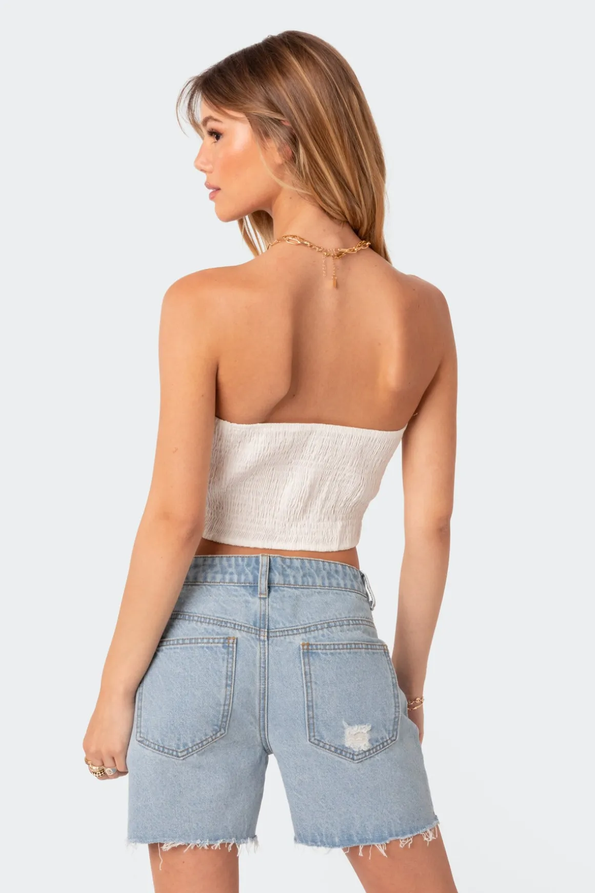 Poplin Bustier Top