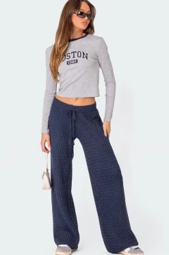 Portia Relaxed Cable Knit Pants