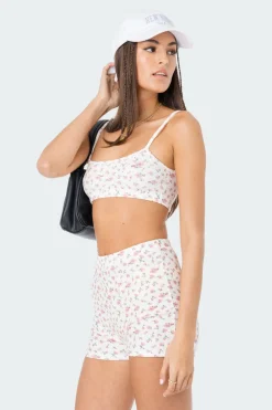 Primrose Waffle Crop Top