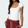 Priscilla Lace Trim T Shirt