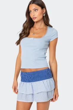 Priscilla Lace Trim T Shirt