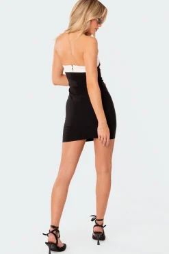 Priyah Contrast Fold Over Dress