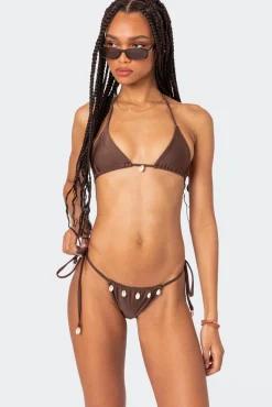 Puka Charm Triangle Bikini Top
