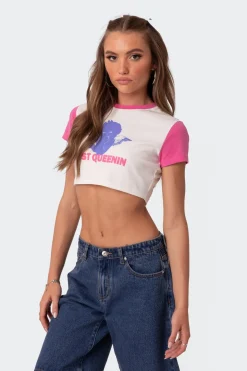 Queenin Cropped T Shirt