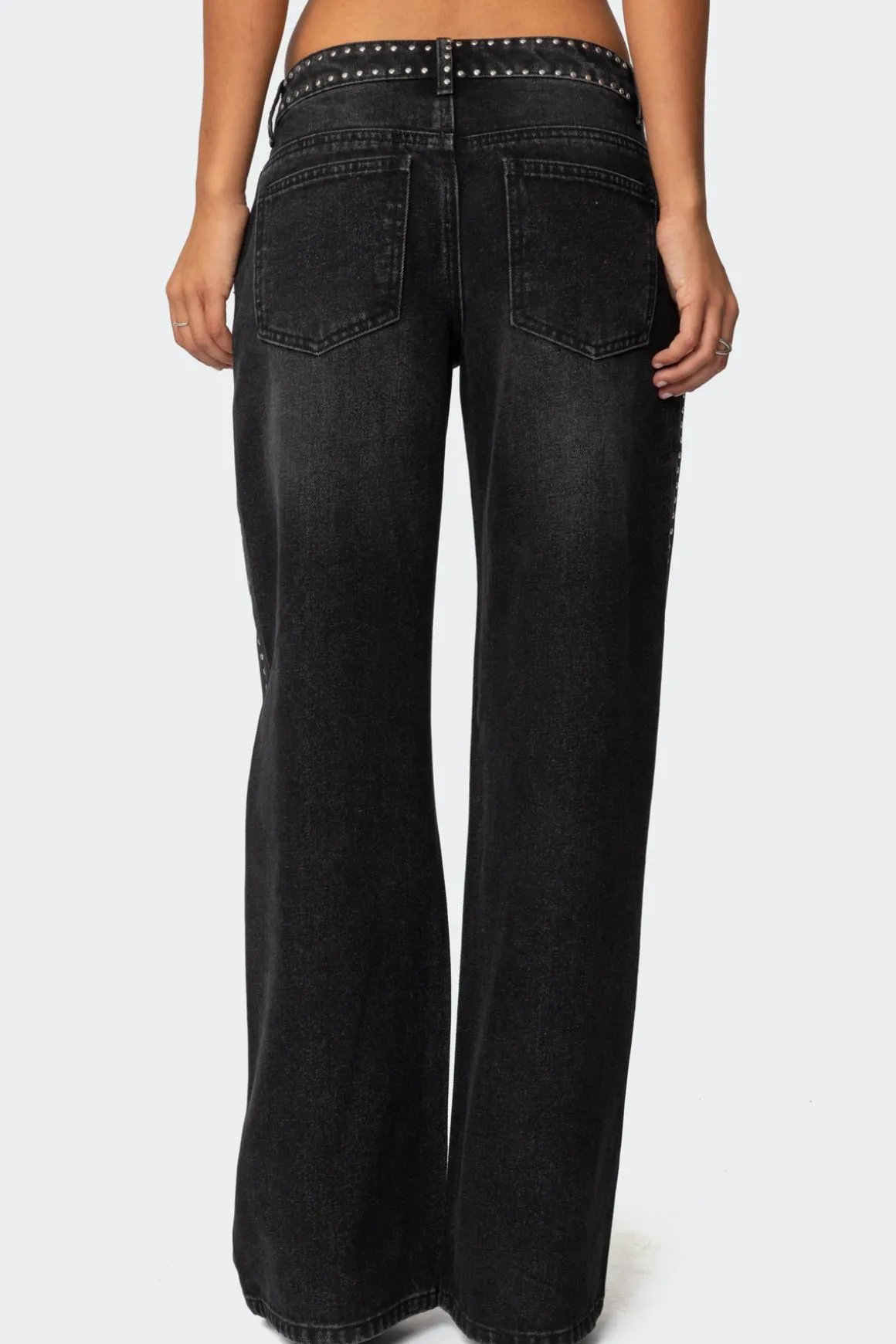 Quincy Studded Low Rise Jeans