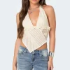 Quinta Lacey Asymmetric Halter Top