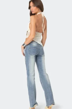 Quinta Lacey Asymmetric Halter Top