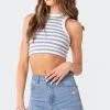 Racer Back Cropped Tank Top
