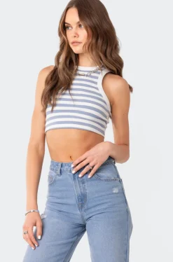 Racer Back Cropped Tank Top
