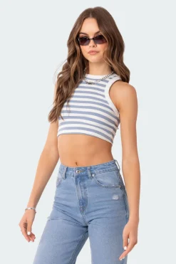 Racer Back Cropped Tank Top
