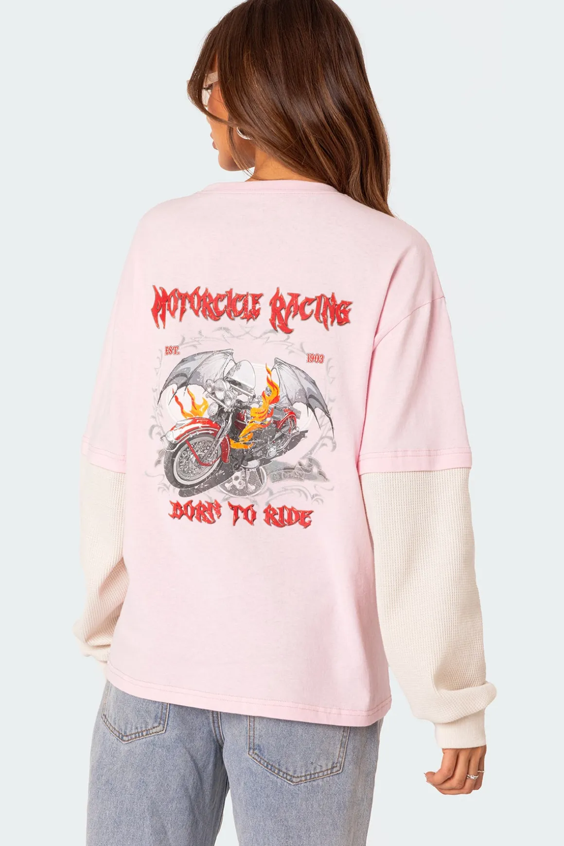 Racing Oversized Layered T Shirt