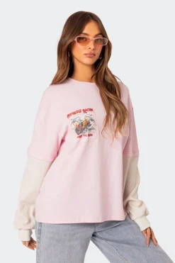 Racing Oversized Layered T Shirt