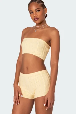 Raegan Cable Knit Bandeau Top