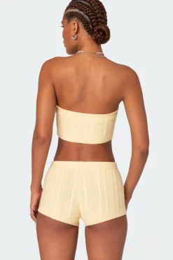 Raegan Cable Knit Bandeau Top