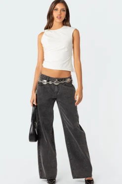 Raelynn Washed Low Rise Jeans