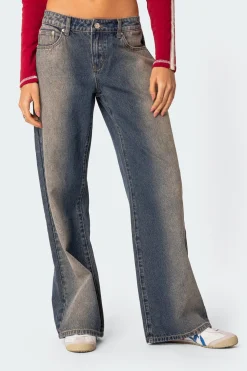 Raelynn Washed Low Rise Jeans