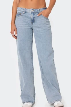 Raelynn Washed Low Rise Jeans