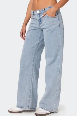 Raelynn Washed Low Rise Jeans