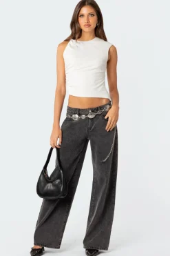Raelynn Washed Low Rise Jeans