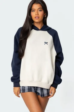 Raglan Bow Oversized Hoodie