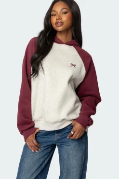 Raglan Bow Oversized Hoodie