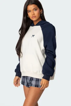 Raglan Bow Oversized Hoodie