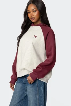 Raglan Bow Oversized Hoodie
