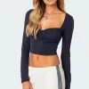 Rain Cupped Long Sleeve Top