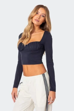 Rain Cupped Long Sleeve Top