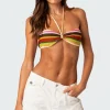 Rainbow Knit Bra Top