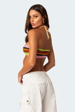 Rainbow Knit Bra Top