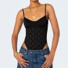 Raven Cupped Eyelet Bodysuit