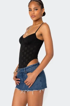 Raven Cupped Eyelet Bodysuit