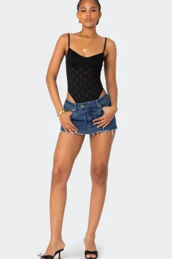 Raven Cupped Eyelet Bodysuit