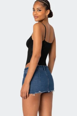 Raven Cupped Eyelet Bodysuit